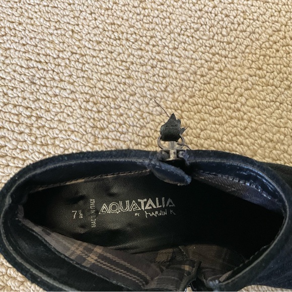 AQUATALIA VERO CUOIO, Women Boots Size 7.5, Color black Suede - Picture 5 of 7